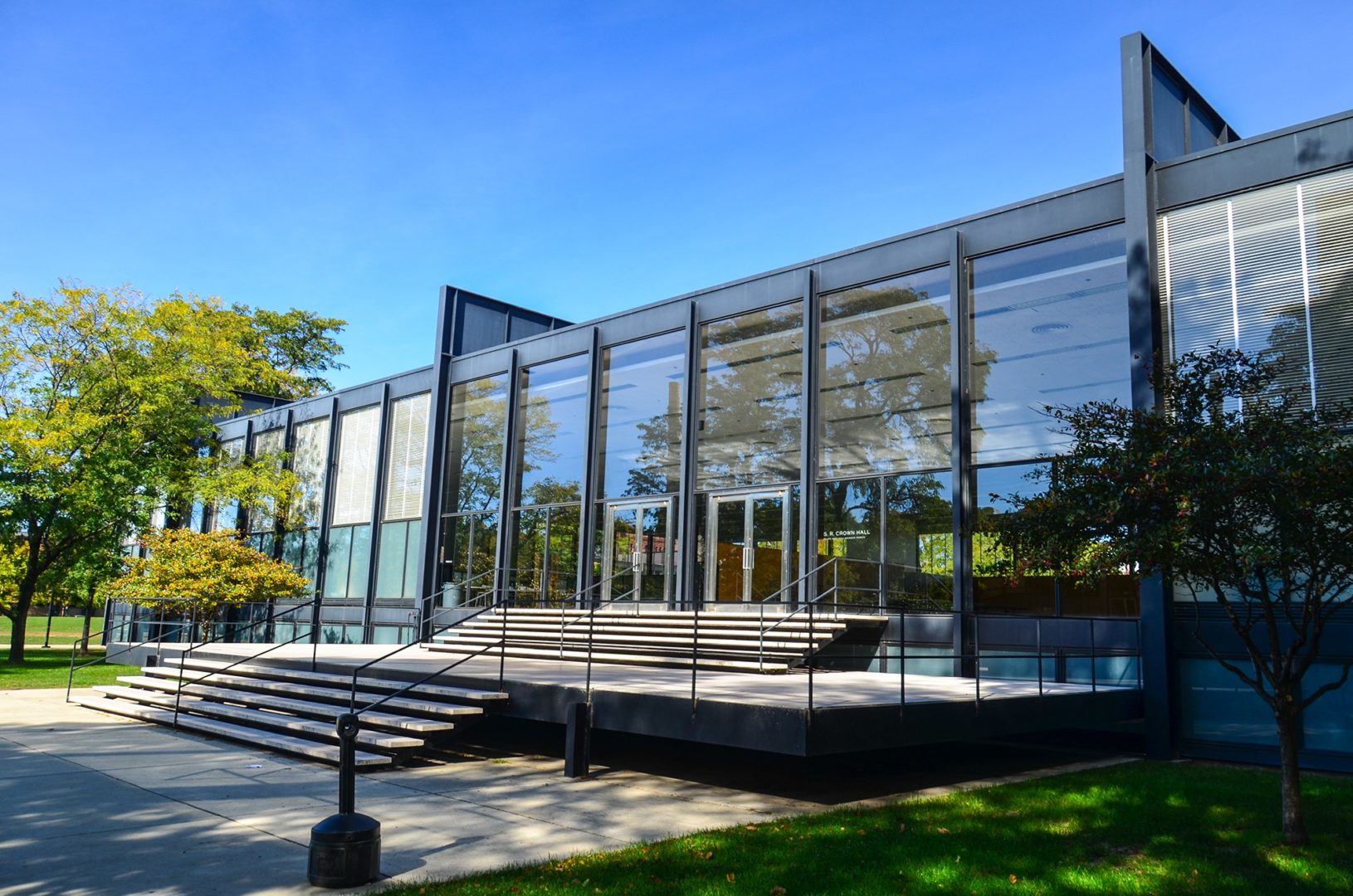 S. R. Crown Hall, home to Illinois Tech’s College of Architecture, is a National Historic Landmark—and is considered by many to be one of the iconic buildings designed by legendary architect Ludwig Mies van der Rohe.