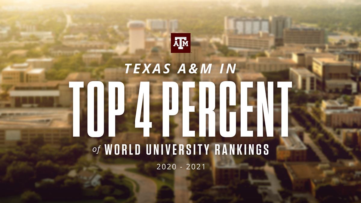 Texas A&M nằm trong 4% của trường đại học nổi tiếng nhất thế giới